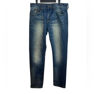 Tokyo Five Men’s Blue Straight-Leg Jeans with Vintage Fade